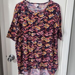 Women's Small LulaRoe Floral Print Women's Short Sleeve Top